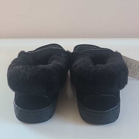 Lamo Australian Suede Sheep Skin Candace Slip On Moccasins Black Women's Size 9 - Picture 3 of 12